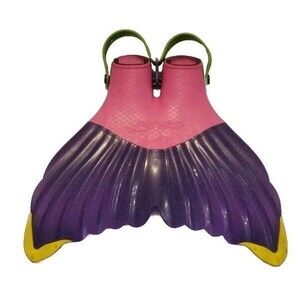 Mermaid Dream Fin Swim Pink Sparkly Glitter Purple Monofin Finis NWOT